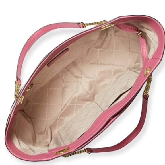 MICHAEL KORS Jet Set Large X Chain Color-Block Saffiano Leather Shoulder… - Picture 12 of 16